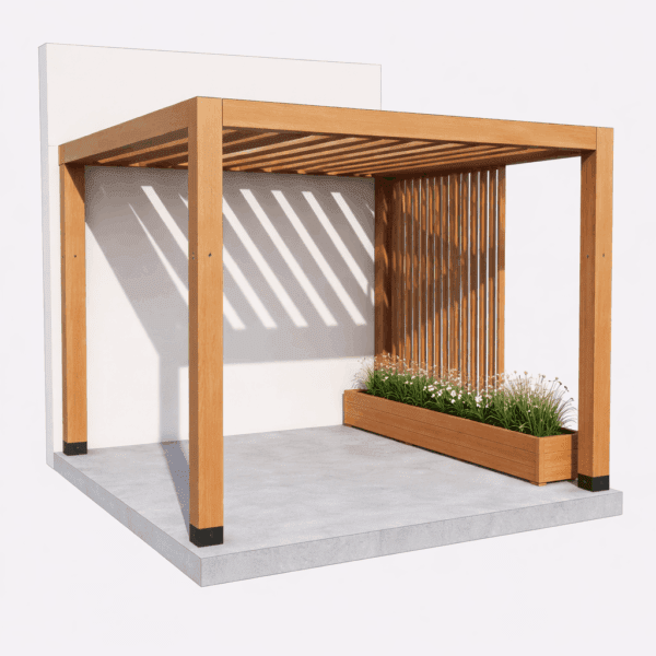 ξύλινη πέργκολα "Linea" ηράκλειο pergola wood