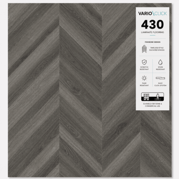 Laminate πάτωμα Ψαροκόκκαλο 430