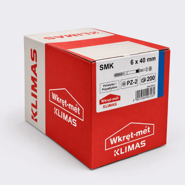 Ούπα Κρούσης 6×40 mm με Βίδα PZ-2 για Γυψοσανίδα & Προφίλ – Klimas – 200 τεμ.